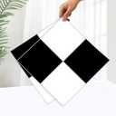 Lareko 20Sq.Ft Black&White Marble Peel and Stick Vinyl Floor Tiles,20 Tiles - 12" x 12",Waterfproof and Self Adhesive Vinyl Sticker Tiles,Laminate Flooring for for Kichen,Bathroom,Dining Room(Check)(54count)