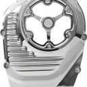Chromed Engine M8 Clarity Cam Cover for Harley Softail Low Rider Slim FLSL Street Bob Heritage Road King Street Glide ST FLHXST 2018-2022 CNC Aluminum (Chromed)
