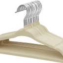 ManGotree Baby Velvet Clothes Hangers, Childrens Kids Hangers for Clothes Space Saving Non-Slip 15 Pack (Beige)