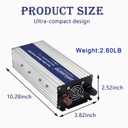 1000W Pure Sine Wave Inverter-24V DC to 110V 120V AC Power Converter with 2 AC Outlets, 24 Volt Power Inverter for Home, Emergency Power