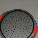 13 Inch Pizza Pan for Oven (2 Pack) Round Pizza Pan with Holes - Non-Stick Carbon Steel Pizza Tray with Silicone Handles - for Cooking, Baking, and Grilling - Dishwasher Safe