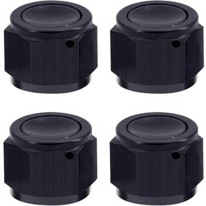 AN6 Flare Cap Tube Fitting Hex Head Port Fitting Adapter Aluminum 4PCS