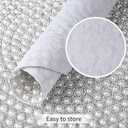 Pearl Round Placemats Set of 4, 15-inch Anti-Slip Tablescapes Decorations Sparkling Bling Rhinestones Silver Placemat for Nightstand Tablecloths Centerpiece Standing T-Lights Candles Vases Mat