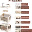 3 Tier Medicine Cabinet Origanizer for Home, Portable Medicine Oirganizer with Handle, Multipurpose Medicine Box with Removable Tray, First Aid KIT Box