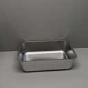 TeamFar Lasagna Pan, Rectangular Cake Pan Brownie Bake Dish Stainless Steel, 12.75103.2", Heavy Duty & Healthy, Deep Side & Brushed Surface, Easy Clean & Dishwasher safe