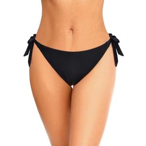 Tempt Me Women Side Tie Bikini Bottoms - String Swim Bottoms Low Rise Bathing Suit Bottoms Cheeky Coverage Swimwear 2025 XL