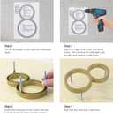 2 x Floating House Number Modern House Numbers 5 inch, Deamos Zinc Alloy Home Address Number for House with Reflective Finish Brass Floating Mount or Flush Mount [Number 5] (Gold)