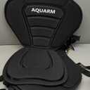 Deluxe Padded Kayak Seat with Adjustable Backrest - Universal Fit for Canoe, Fishing Boat & More (2 Pack Black)