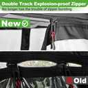10L0L Golf Cart Enclosure for Club Car DS 4 Passenger (Short Roof 56"), Waterproof & Windproof Rain Cover with Clear Windows & Roll-Up Doors, Heavy Duty All-Weather Golf Cart Storage Cover