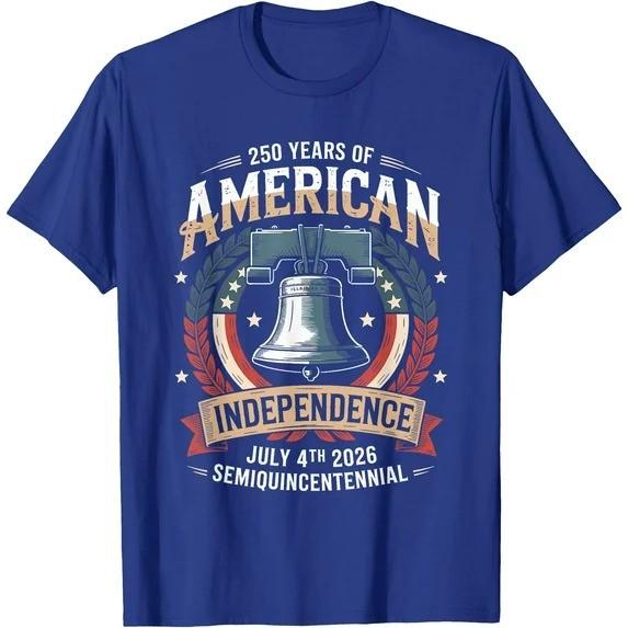 America 250 Tee – 250th Independence Day Shirt for Men Women Kids, Navy, XL Size
