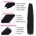 Dorsanee Passion Twist Hair 16 Inch 7 Packs Water Wave Crochet Hair Long Bohemian Curly Braiding Hair for Butterfly Locs, Faux Locs, Boho Style Spring Twist Crochet Braids (1B#)
