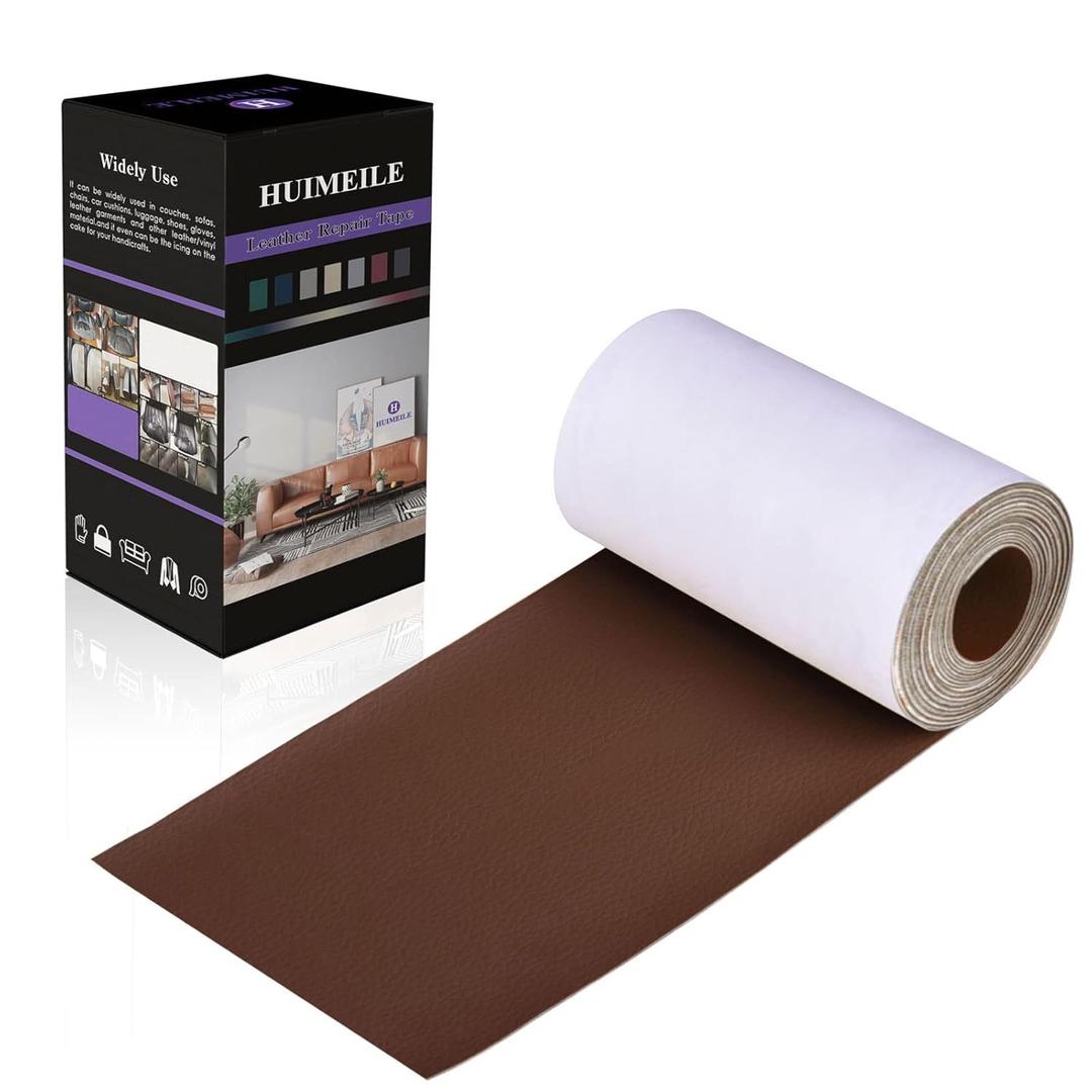Leather Repair Patch Tape 460 inch Furniture Leather Strong Self Adhesive Tape for Sofas Couch Car Seats Cabinets Bags Anti Scratch Patches First Aid Patch Fixing Leather Brown
