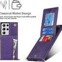 Compatible with Samsung Galaxy S23 Ultra Case 6.8 Inch, Pocket Purse Handbag Shoulder Strap Stylish Protective Cover for Galaxy S23 Ultra (Romantic Purple)