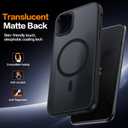 2 x Magnetic for iPhone 11 Phone Case-Compatible with MagSafe-Slim Translucent Matte-Military Grade Drop Protection Phone Case for iPhone 11 6.1",Translucent Black