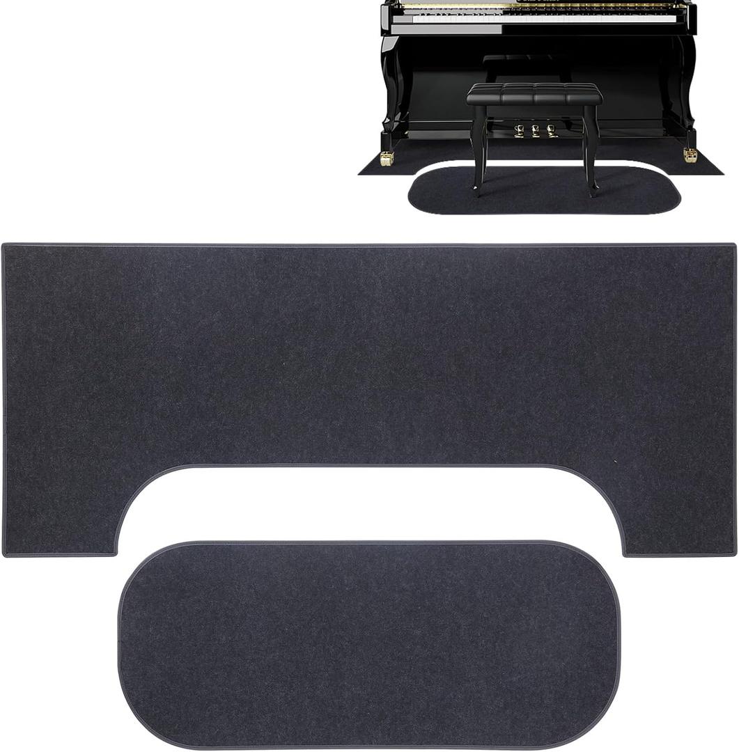 Piano Carpet Protector Sound Dampening, Soundproof Rug for Piano, Non-Slip Carpet Protect Pads, Floor Protect Mat Blankets 27 x 63 Inches