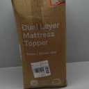 Dual-Layer 4 Inch Queen Size Mattress Topper - 2 Memory Foam + 2 Viscose Made from Bamboo Mattress Pad - Double the Comfort & Back Support - Removable & Machine-Washable Cover, Green