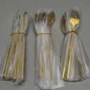 Evanda Gold Silverware Set 60 Piece Service for 20, Titanium Gold Plated Stainless Steel Flatware Set, Knives Forks Spoons Cutlery Set for Wedding, Parties, Birthday, Restauroom, Dishwasher Safe