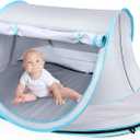 Kapeazo Baby Beach Tent, Large Pop Up Portable Sun Shade with Mosquito Net, Indoor Baby Play Tent for Travel, Beach, UPF 50+ UV Protection Sun Shelters