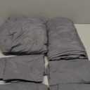 Extra Deep Queen Sheet Set - 6 Piece Breathable and Cooling Sheets - Hotel Luxury Bed Sheets Set - Easy & Secure Fit - Soft, Wrinkle Free and Comfy Sheets Set - Grey Sheet Set with Extra Deep Pockets (07 - Dark Grey)