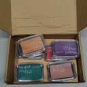 17 Pcs Halloween Wooden Rubber Stamps with Craft Ink Pads Mixed Spooky Witch Rubber Stamps for Card Making Decoration Party Gift Decor Scrapbooking Supplies