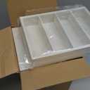 Amylove 4 Pcs Beige Sunglass Organizer Trays 4 Grids Velvet Glasses Holder Jewelry Display Organizer Eyeglasses Storage Box Drawer