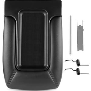 SCITOO Auto Black Center Console Lid Kit Replacement fit for 2001-2007 for GMC Sierra Silverado