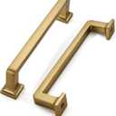 khtumeware 2 Pack Champagne Bronze Cabinet Pulls, 5 Inch(128mm) Hole Centers Cabinet Handles Kitchen Hardware Straight Bar for Cabinets and Drawer Pulls (5"(128mm) Hole Center)