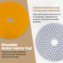 VISCOO 20 Pack 4 Inch Diamond Polishing Pads, Granite Polishing Pads Kit with 5/8''-11 Backer Pad, 50-6000 Grit Wet/Dry Polishing Pads for Marble, Concrete, Quartz, Stone, Tile with Wool Felt Pads