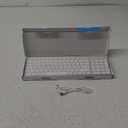 iClever BK10 Bluetooth Keyboard, Universal Bluetooth 5.1 Wireless Keyboard with Number Pad, Ergonomic Design, Multi-Device Compatibility, Stable Connection for Mac, iPad, iPhone, Android, Windows (Silver / White)