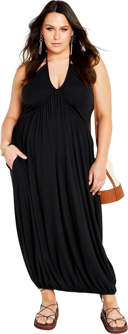 CITY CHIC Plus Size Dress, Kyla Maxi Dress (Black)