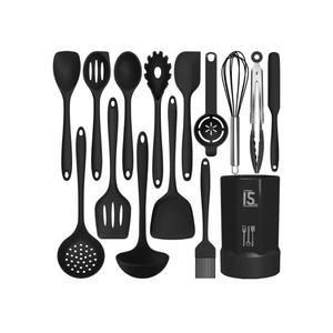 AOTHOD Silicone Cooking Utensils Set - 446°F Heat Resistant Kitchen Utensils,Turner Tongs,Spatula,Spoon,Brush,Whisk,Kitchen Utensil Gadgets Tools Set for Nonstick Cookware,Dishwasher Safe (BPA Free)