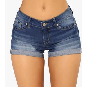 Govc Women Casual Summer Mid Waist Stretchy Denim Jean Shorts Junior Short Jeans, S