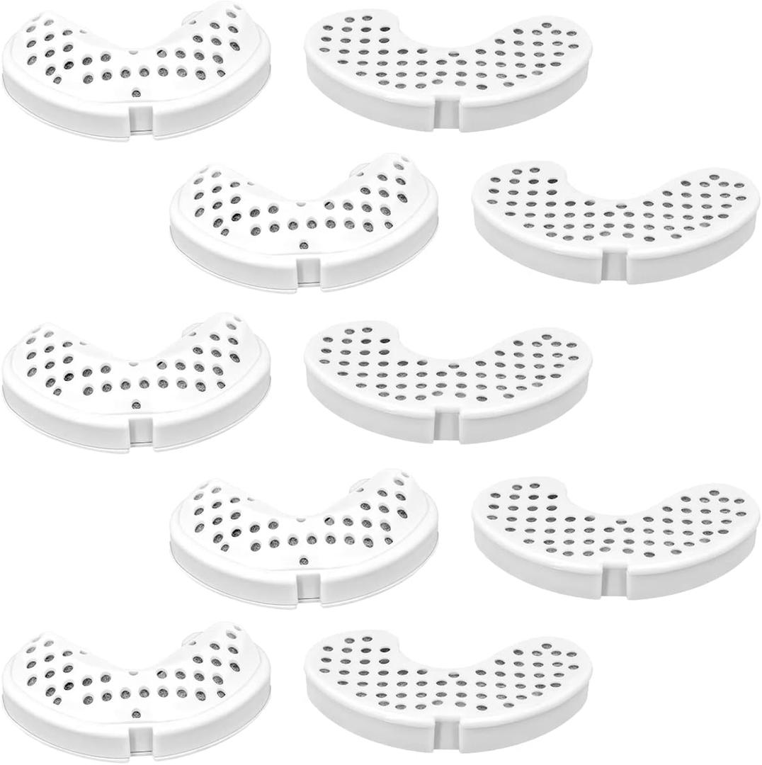 10 Packs Charcoal Water Filter Replacement for Pioneer Pet Compatible with Ceramic & Stainless Steel Raindrop Fountains