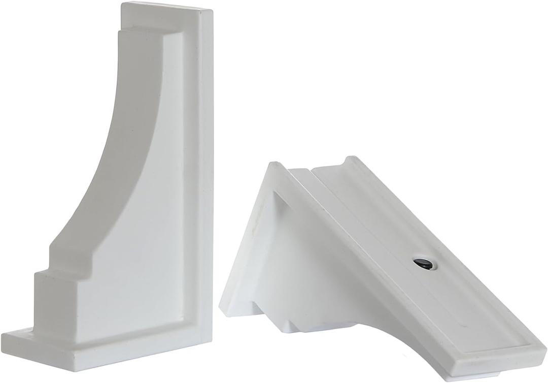 Mayne Inc Fairfield Decorative Brackets, White, 2 Count (Pack of 1)