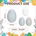 30 Pcs Easter Speckled Vintage Eggs Neutral Textured Plastic Eggs Boho Easter Decor Rustic Pastel Bowl Basket Vase Fillers Farmhouse Spring Decorations for Home Table DIY Craft