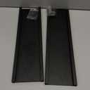 Stove Top Shelf, Extendable Spice Rack for Kitchen - Adjustable Over-the-Stove Shelf with 4 Hooks, Seasoning Organizer Countertop, Extra Space Saver (Black)