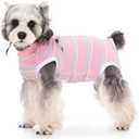 Dog Surgery Recovery Suits, Sleeveless Dog Recovery Suit Female, E-Collar & Cone Alternative Surgical Suit for Small and Medium Dogs After Surgery, Striped Dog Onesie Pajamas