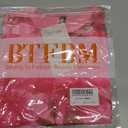 BTFBM Womens Sheer Mesh Summer Tops 2025 Crewneck Short Sleeve Print Ruched Crop Top Slim Fit Club Going Out T Shirts (Pink, S)