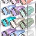 Stackable Water Bottle Organizer for Stanley 40 oz Tumbler, Large Compartment Water Bottle Holder for Cabinet, Clear Tumbler Organizer for Kitchen Countertop Pantry, 4 Pack
