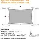 LOVE STORY 12' x 12' Square Blue-White Sun Shade Sail Canopy UV Block for Outdoor Patio Garden Backyard