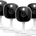 AOQEE 2K Home Security Cameras- Outdoor/Indoor Cameras for Baby/Nanny/Dog, 2.4Ghz WiFi Camera with 2-Way Talk, 24/7 SD Recordings, Color Night Vision, Siren, Works with Alexa/Google Home, C1-White-4P
