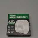 Extra Strong Double Sided Tape Heavy Duty - 240" x 1.0" & 0.5" - Removable Two Sided Nano Mounting Adhesive for Wall, Posters, Rug, Picture Hanging - Teacher, Dorm Room, Office & Outdoor Essentials