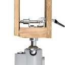 QWORK Leather Sewing Clamp Tool for Belts, Bags, and Purses, 360 Degree Rotation Wooden Leather Craft Hand Sewing Holds Leather Firmly in Place