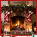 30 Pcs Dark Brown Velvet Ribbon Bows for Christmas Tree - 5 x 7 Inch Vintage Rustic Ribbon Bows for Door Garlands, Gifts, and Xmas Home Outdoor Indoor Decoration