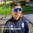 KAPVOE Youth Polarized Sports Sunglasses Kids Baseball Softball Cycling Glasses UV400 Protection for Boys Girls Age 6-12