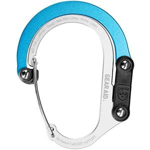 GEAR AID HEROCLIP (Small) Carabiner Gear Clip and Hook, for Hanging Bags, Purses, Lanterns, Strollers, Tools, Helmets, Water Bottles, and More