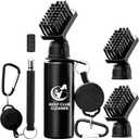 Golf Club Brush Cleaner with Golf Groove Sharpener Tool, 3 Replacement Brush Heads, 2 Retractable ClipGolf Bag Golf Accessories for Men, Golf Gifts, Golf Ball Cleaner, Golf Cleaning Kit, Golf Stuff