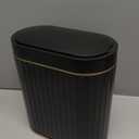 ELPHECO Black Bathroom Trash Can with Lid 2 Gallon Sensor Trash Bin, Automatic Narrow Garbage Can, Waterproof Smart Trash Can, Slim Motion Sensor Waste Bins for Bathroom, Living Room, Office