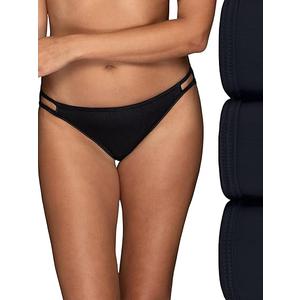 Vanity Fair Women's Illumination String Bikini Panties, Silky Stretch & Satin Trim, 6/M