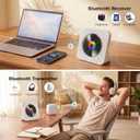 Gueray CD Player Portable Bluetooth Desktop CD Player for Home with Timer Built-in HiFi Speakers with LCD Screen Display Boombox FM Radio USB Type-c (White)